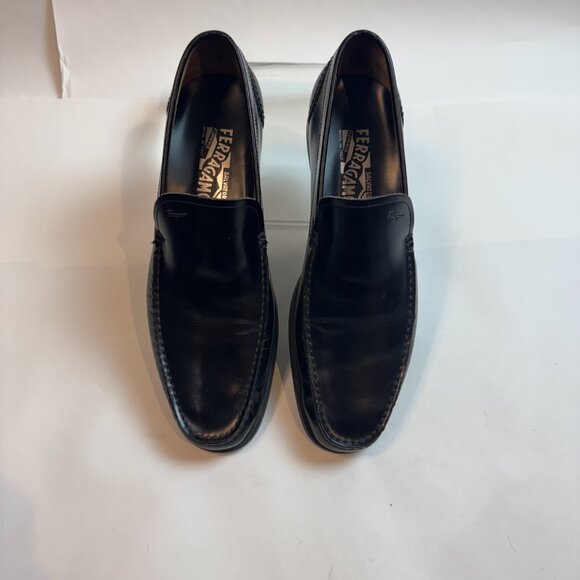 Ferragamo - Black leather loafers main image 6
